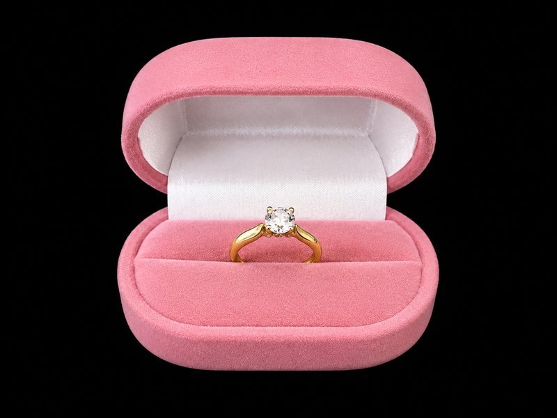 Anillo de compromiso - Oro con diamante